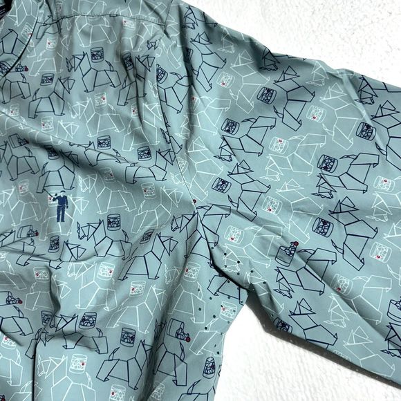 William Murray Scotch Blend Button Down Shirt Carolina Blue Scottie Size XXL NWT - Picture 7 of 14